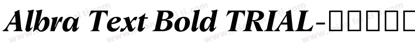 Albra Text Bold TRIAL字体转换